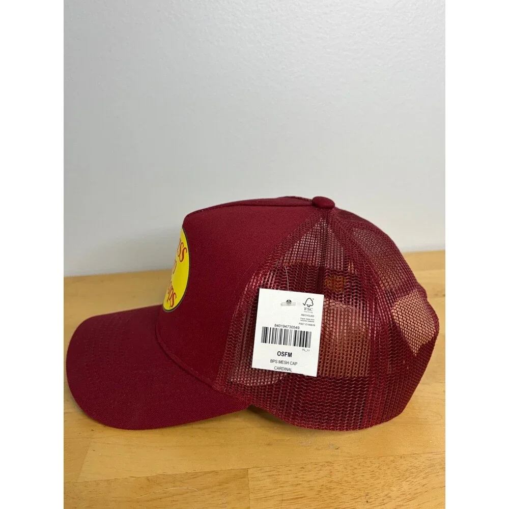 New Bass Pro Shops Gone Fishing Adjustable Strap Mesh Red Hat